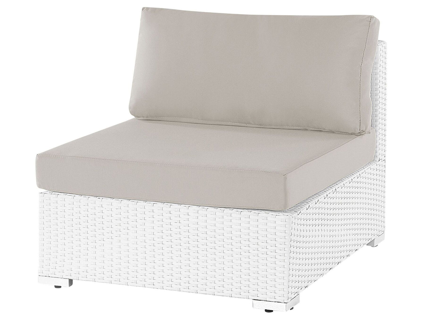 garden corner sofa with table 4 seater sano right hand modular pe rattan white