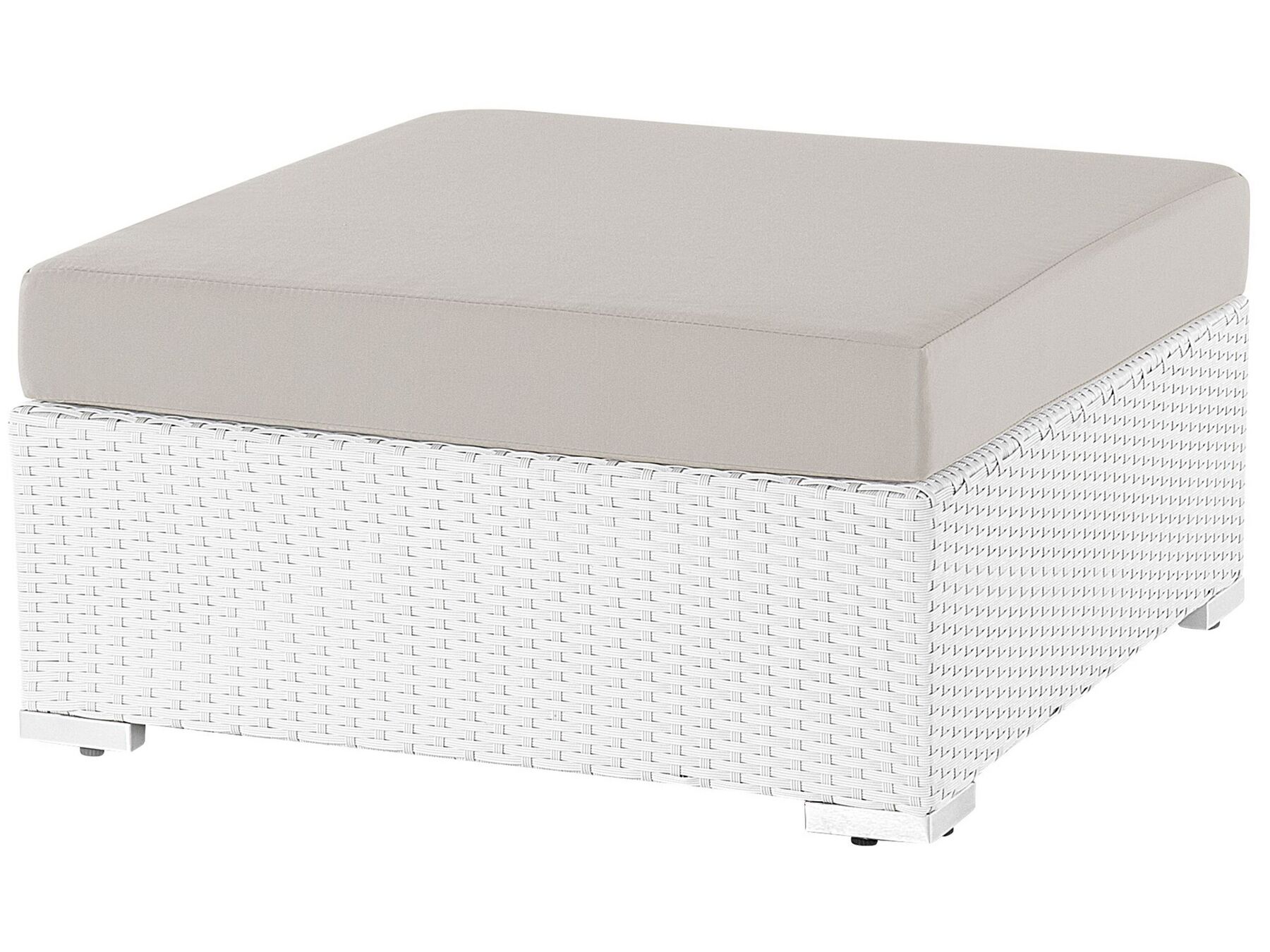 garden corner sofa with table 4 seater sano right hand modular pe rattan white