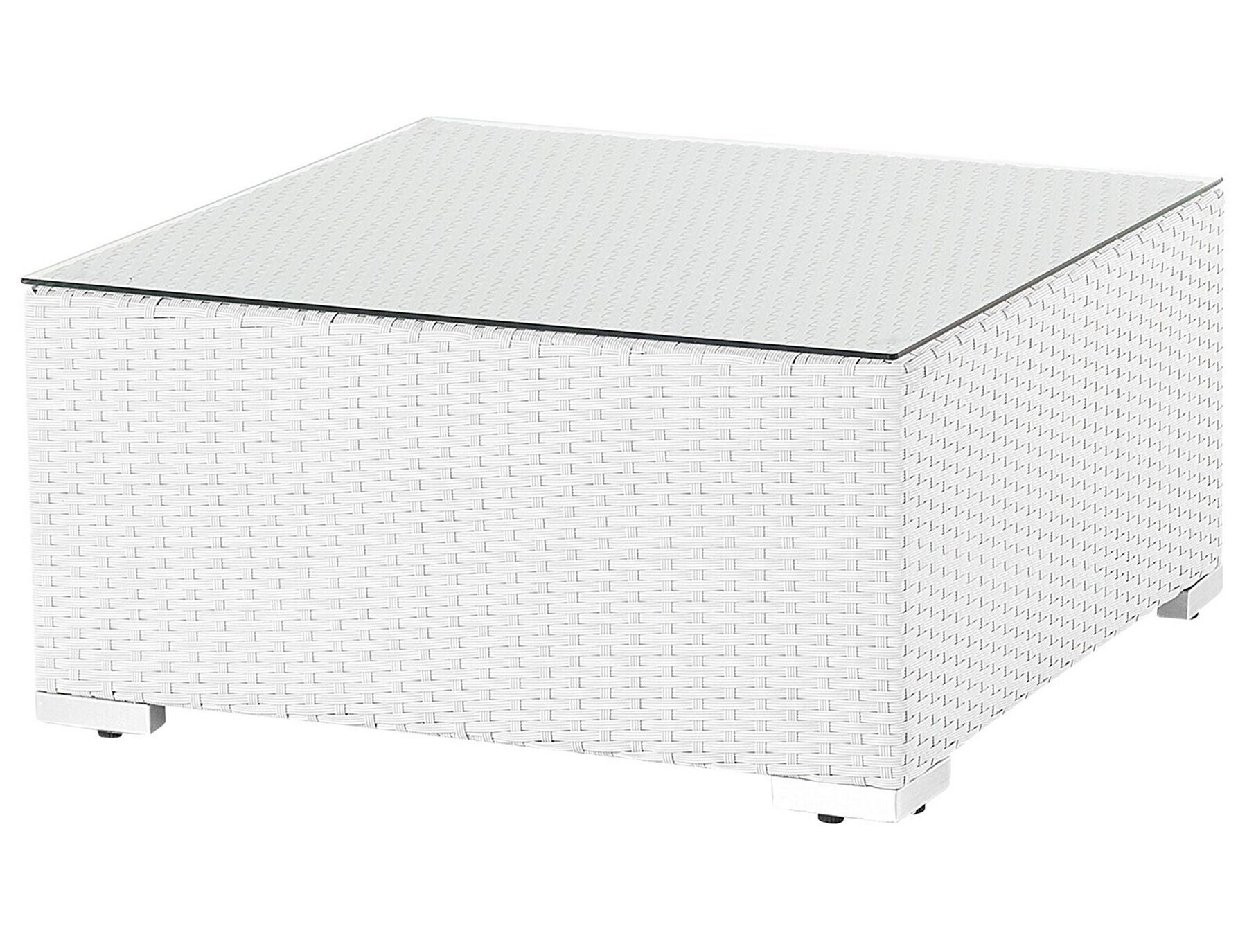 garden corner sofa with table 4 seater sano right hand modular pe rattan white