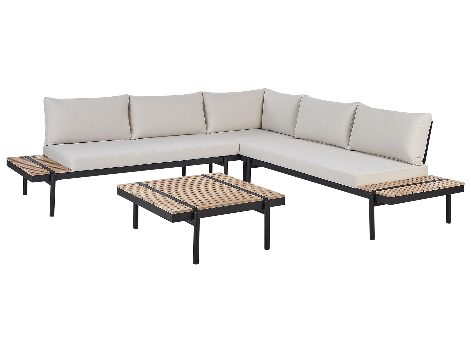 garden corner sofa with table 5 seater bellariva eucalyptus wood off-white