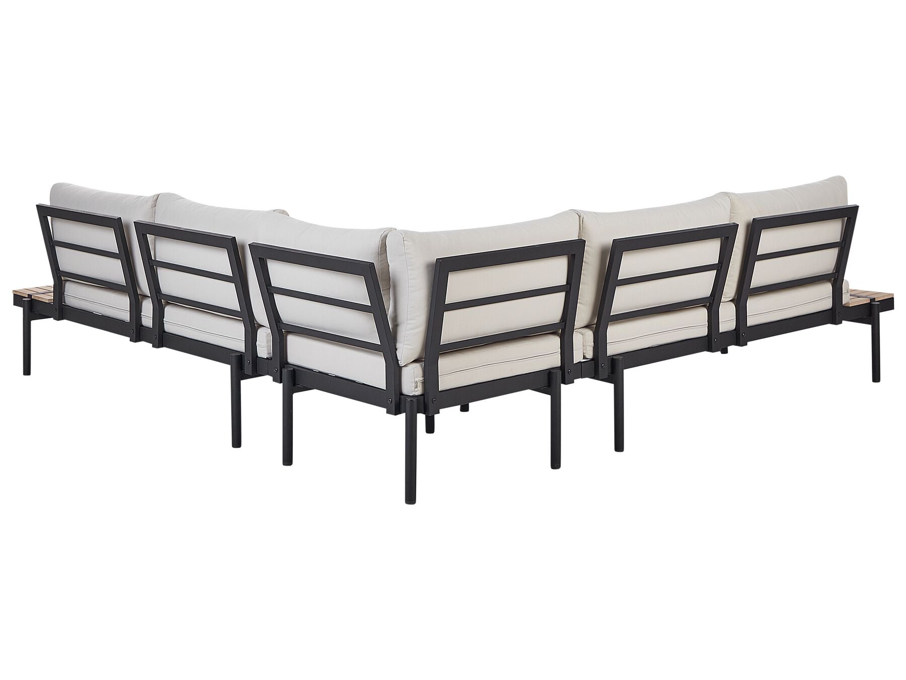 garden corner sofa with table 5 seater bellariva eucalyptus wood off-white