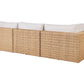 Garden Corner Sofa with Table 4 Seater OLIVERI Right Hand PE Rattan Beige