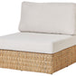 Garden Corner Sofa with Table 4 Seater OLIVERI Right Hand PE Rattan Beige