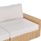 Garden Corner Sofa with Table 4 Seater OLIVERI Right Hand PE Rattan Beige