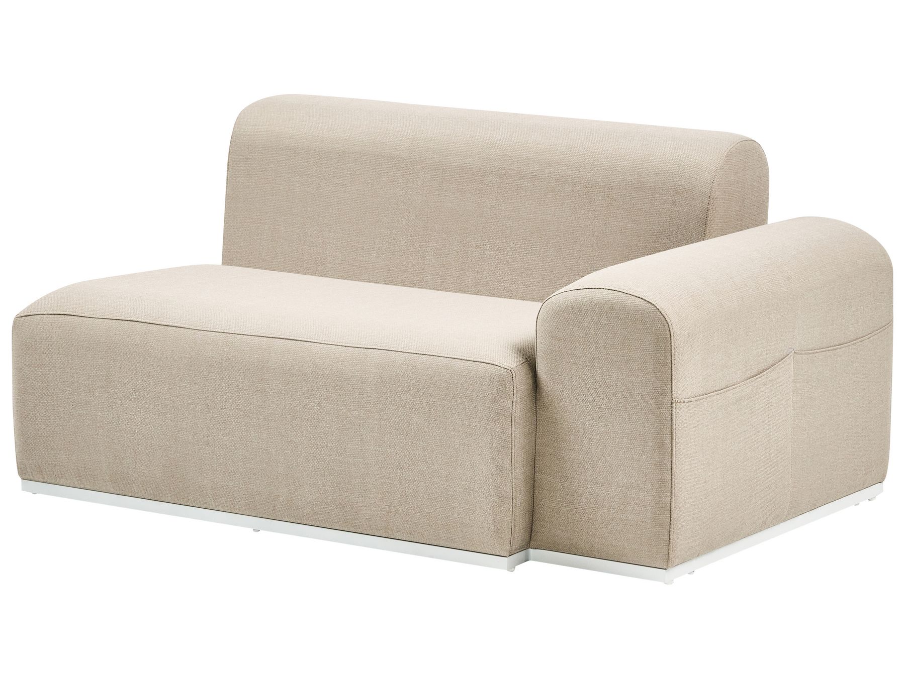 Garden Sofa with Ottoman 7 Seater BATTIFOLLO Modular Beige