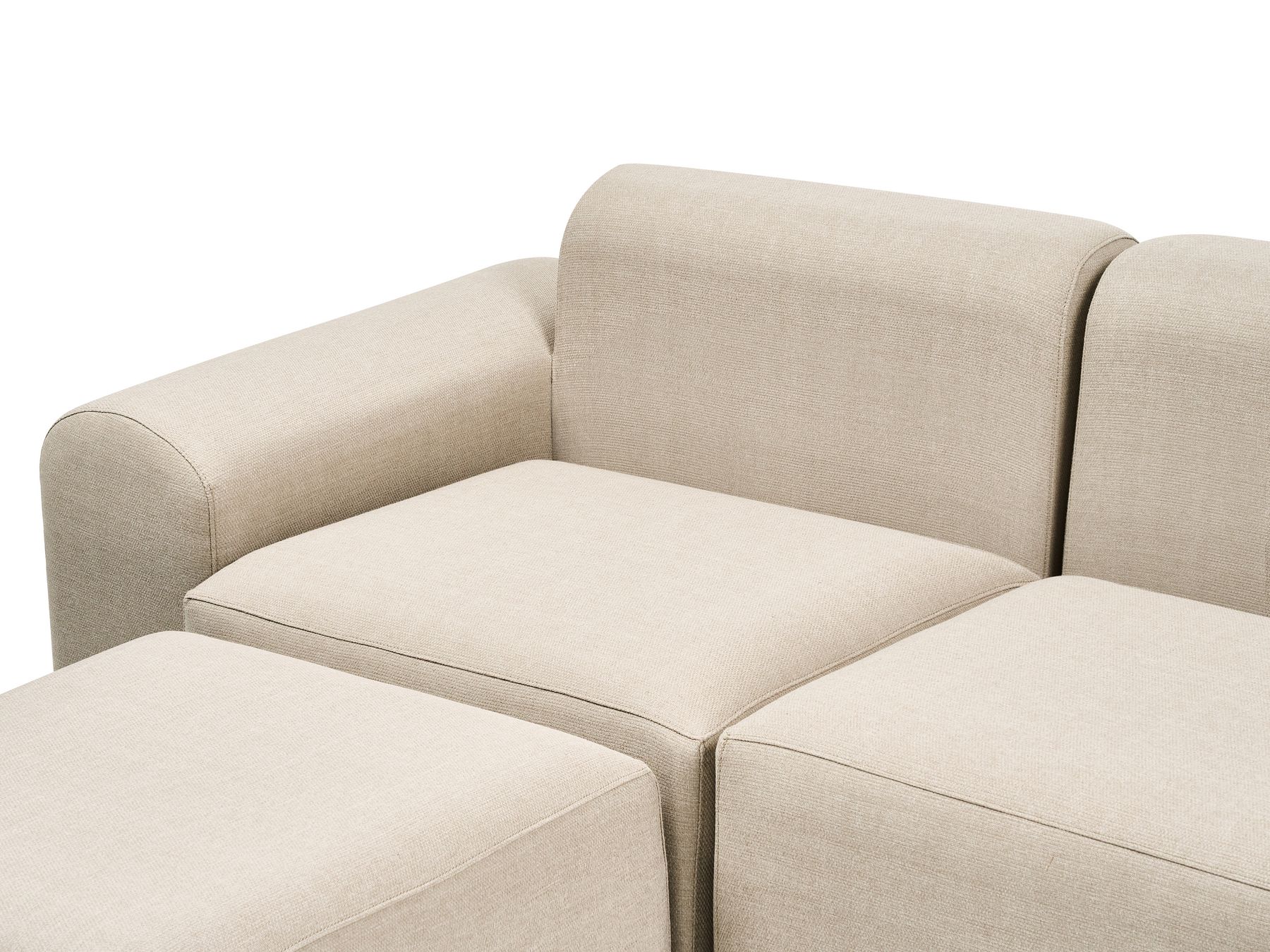Garden Sofa with Ottoman 7 Seater BATTIFOLLO Modular Beige