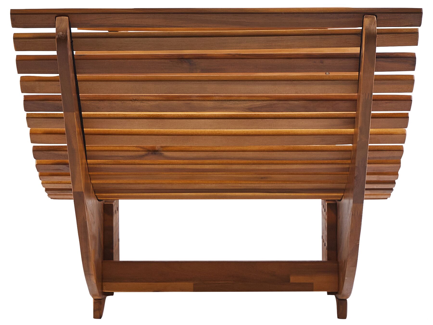 Acacia Wood Garden Sun Lounger Light with Cushion Blue BRESCIA II