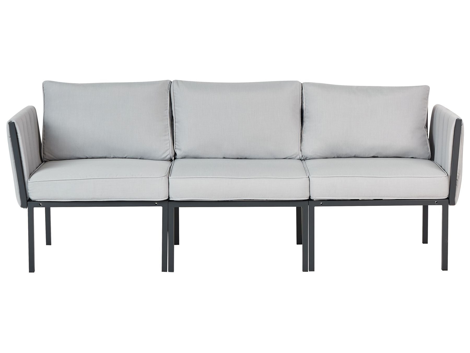 Garden Lounge Set with Table 5 Seater SKALA Metal Light Grey