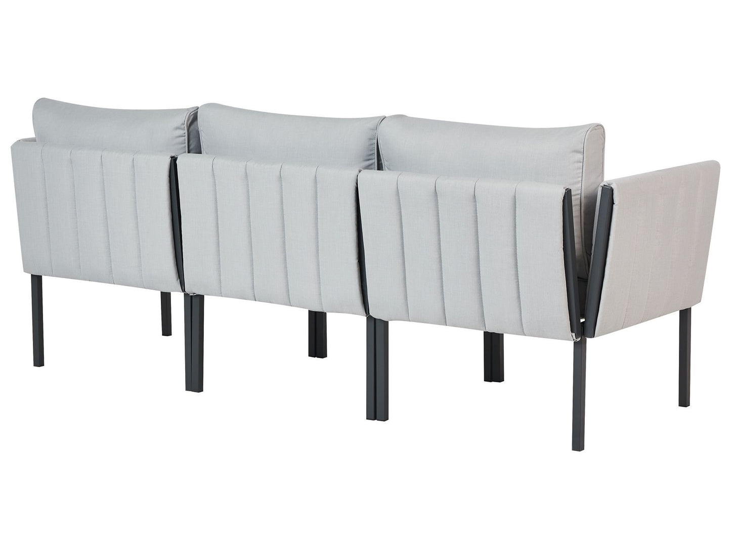 Garden Lounge Set with Table 5 Seater SKALA Metal Light Grey
