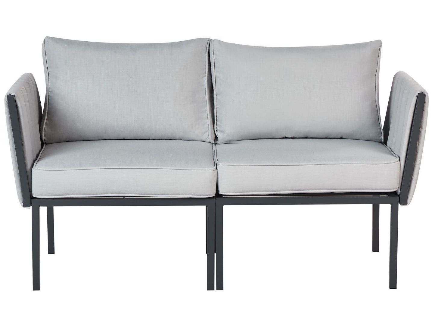 Garden Lounge Set with Table 5 Seater SKALA Metal Light Grey