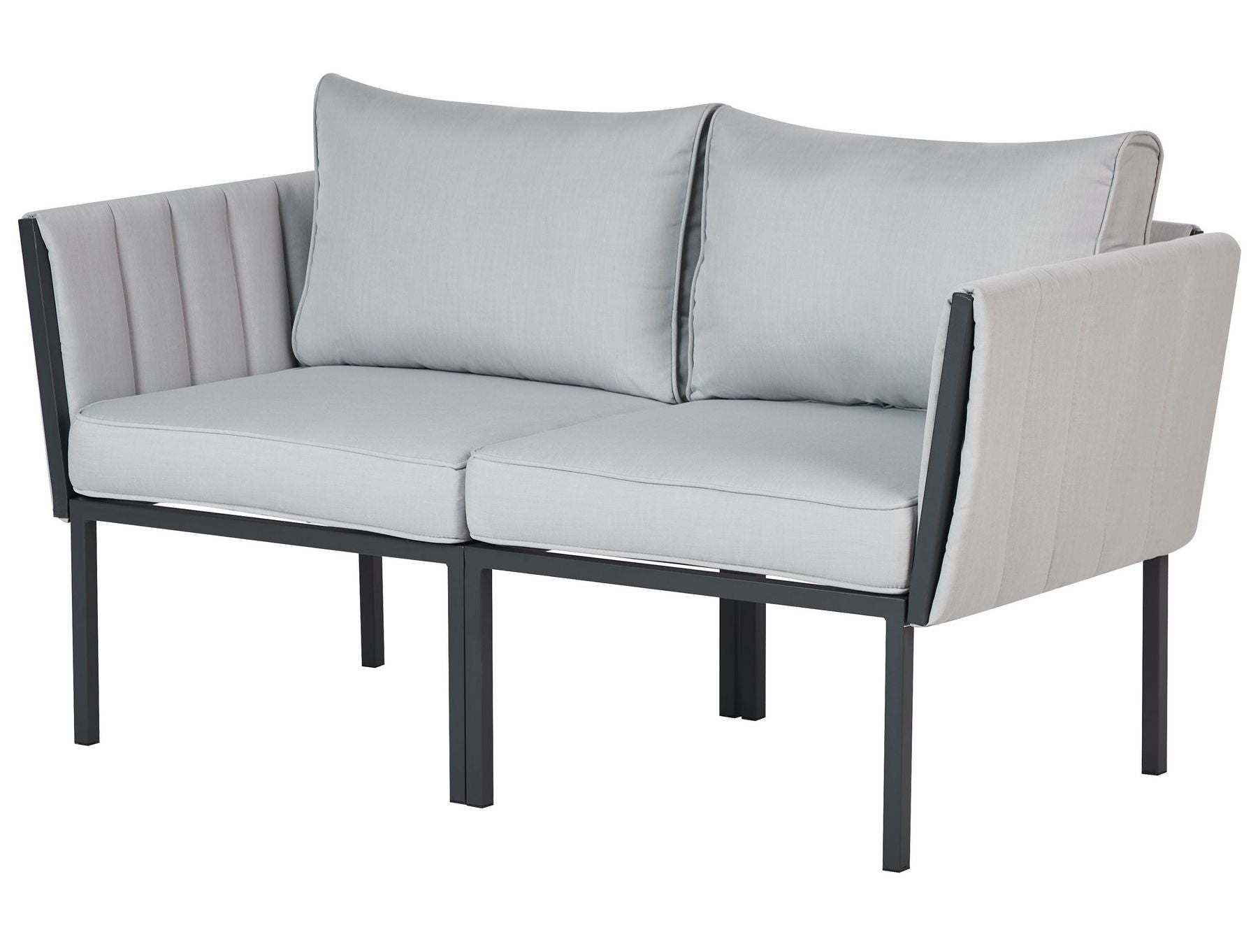 Garden Lounge Set with Table 5 Seater SKALA Metal Light Grey
