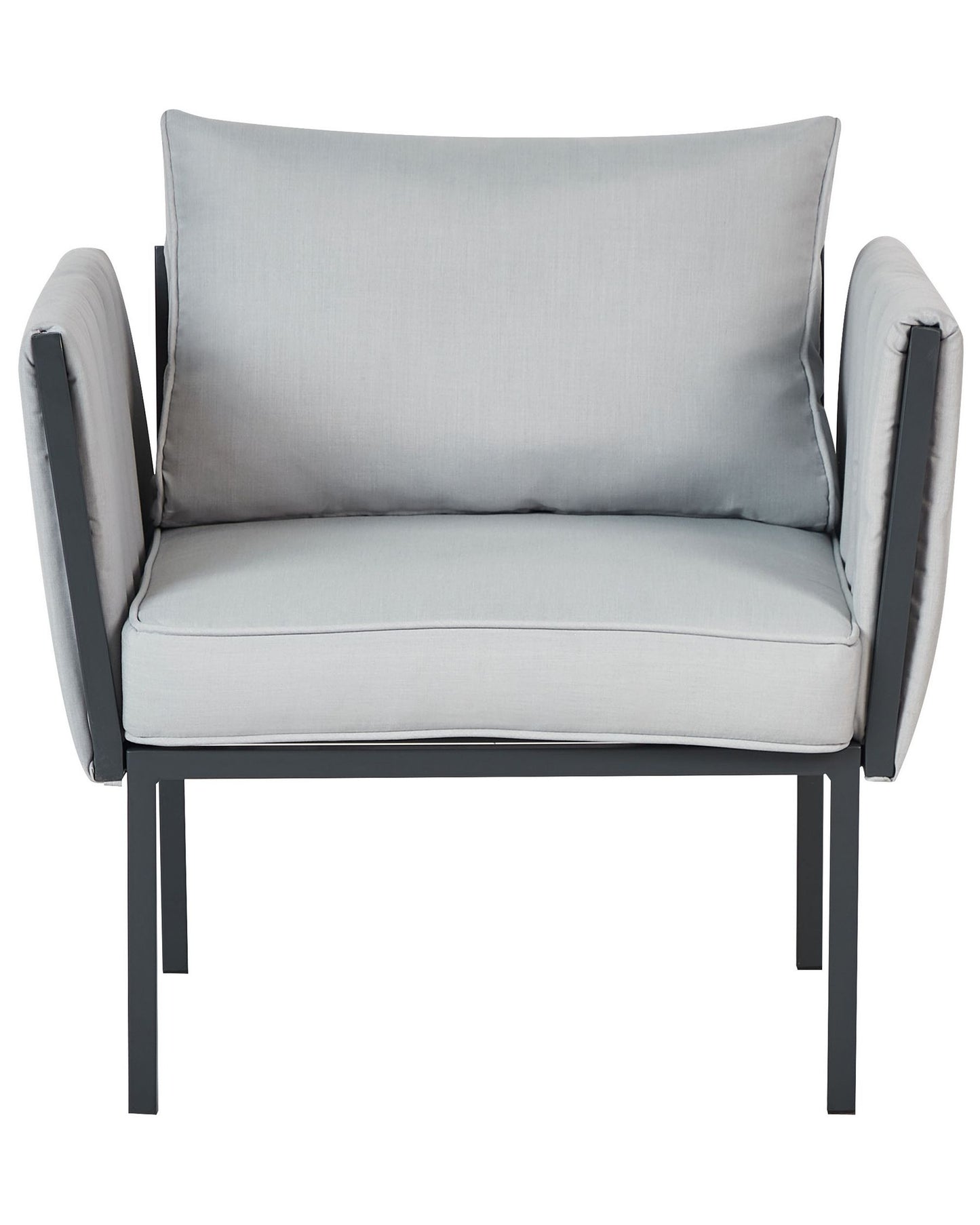 Garden Lounge Set with Table 5 Seater SKALA Metal Light Grey