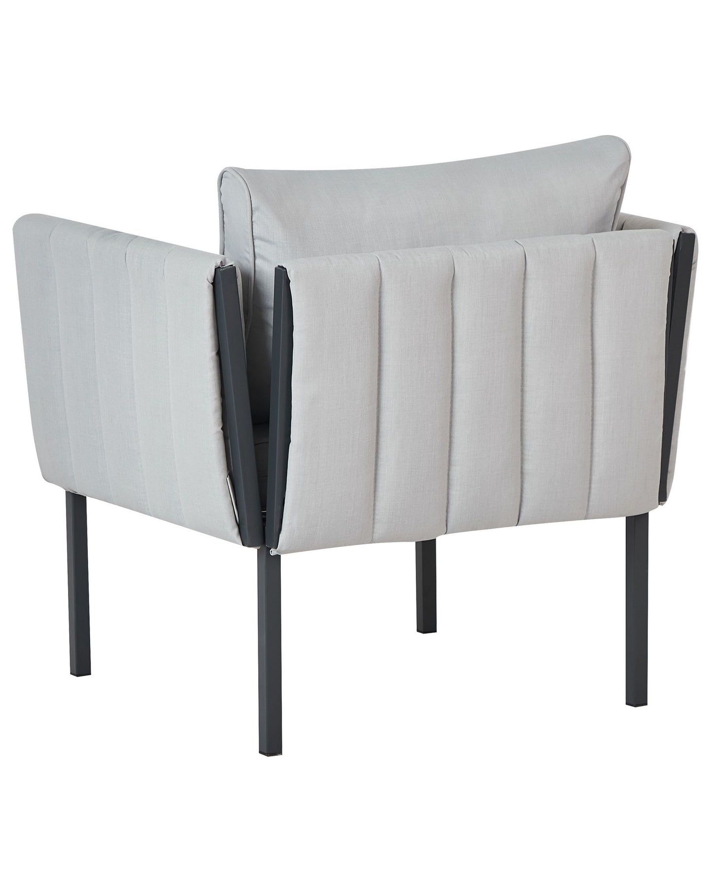 Garden Lounge Set with Table 5 Seater SKALA Metal Light Grey