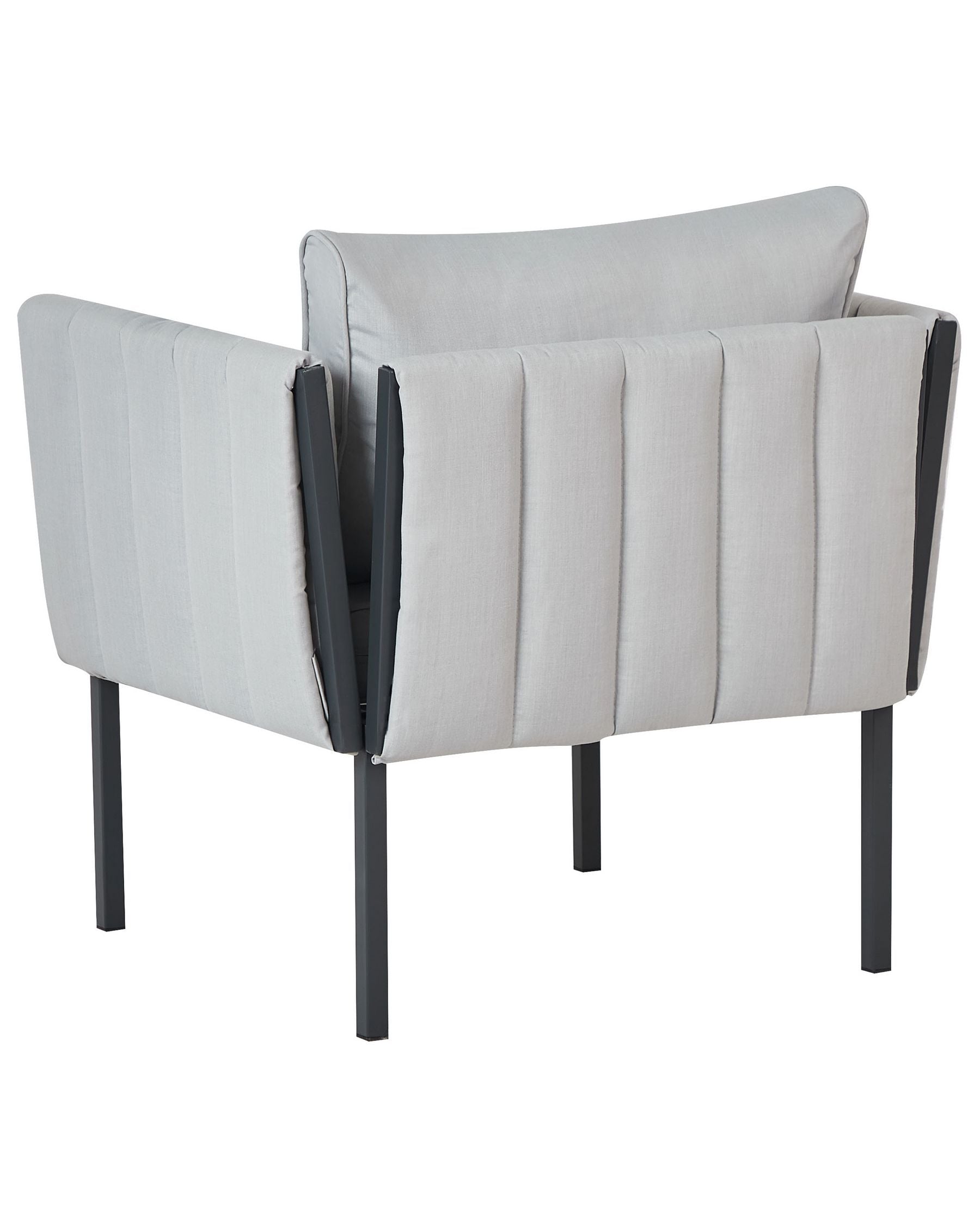 Garden Lounge Set with Table 5 Seater SKALA Metal Light Grey