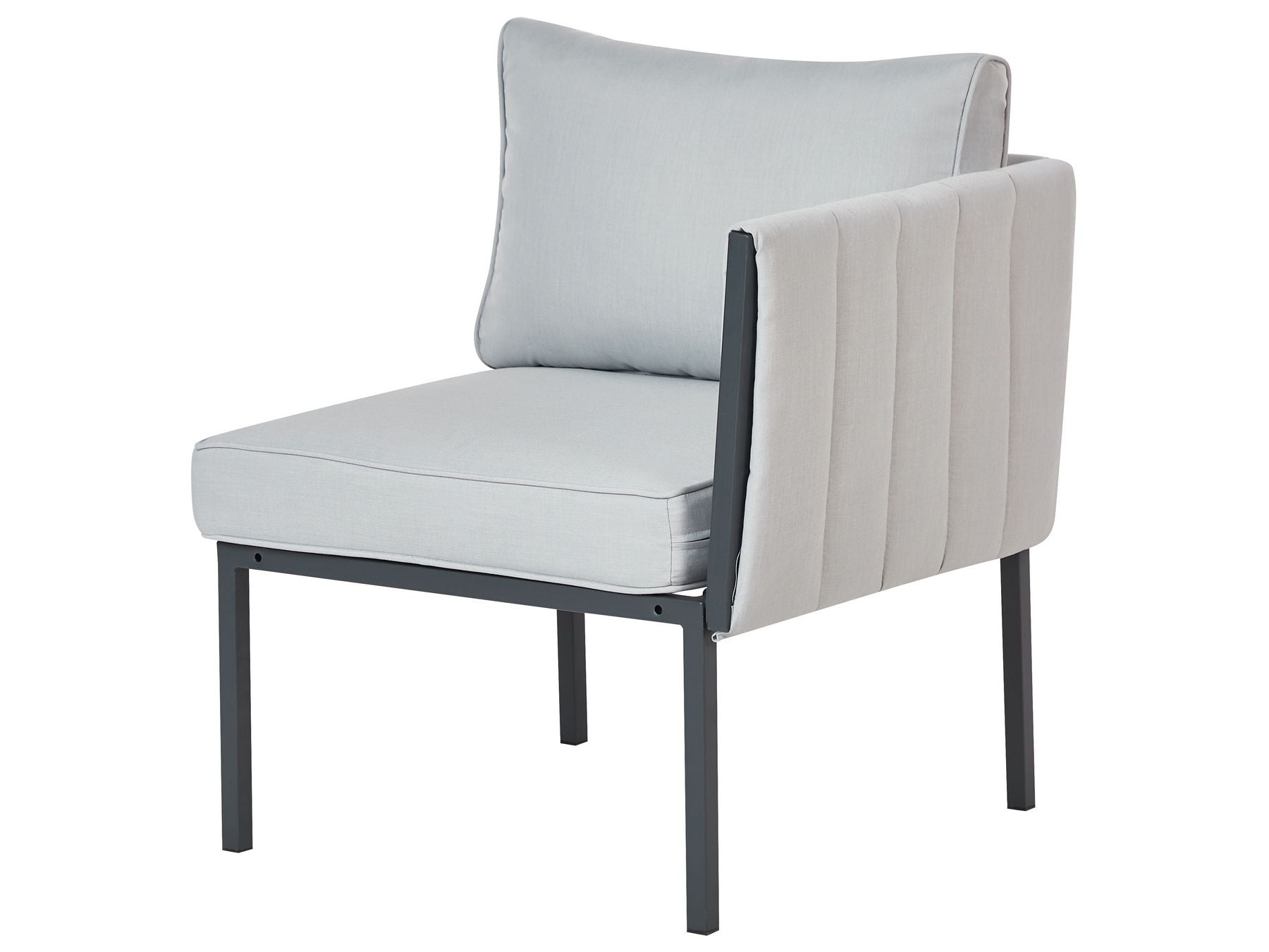 Garden Lounge Set with Table 5 Seater SKALA Metal Light Grey