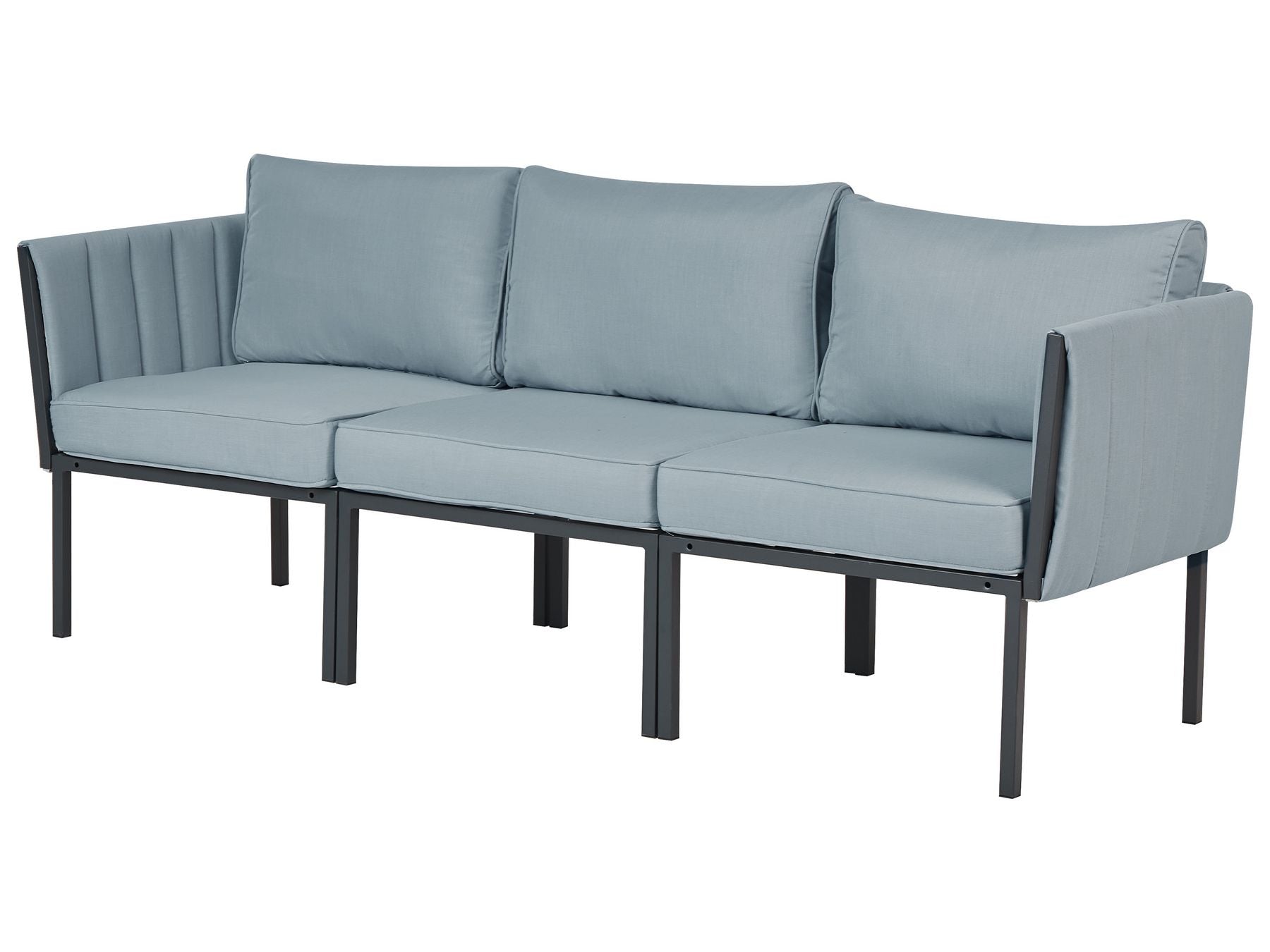 Garden Lounge Set with Table 5 Seater SKALA Metal Dark Grey