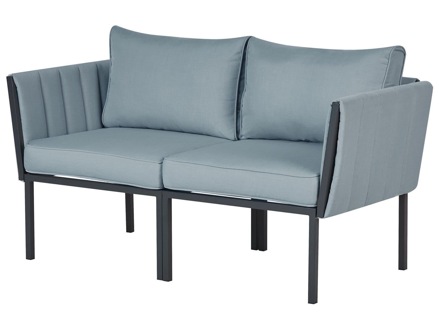 Garden Lounge Set with Table 5 Seater SKALA Metal Dark Grey