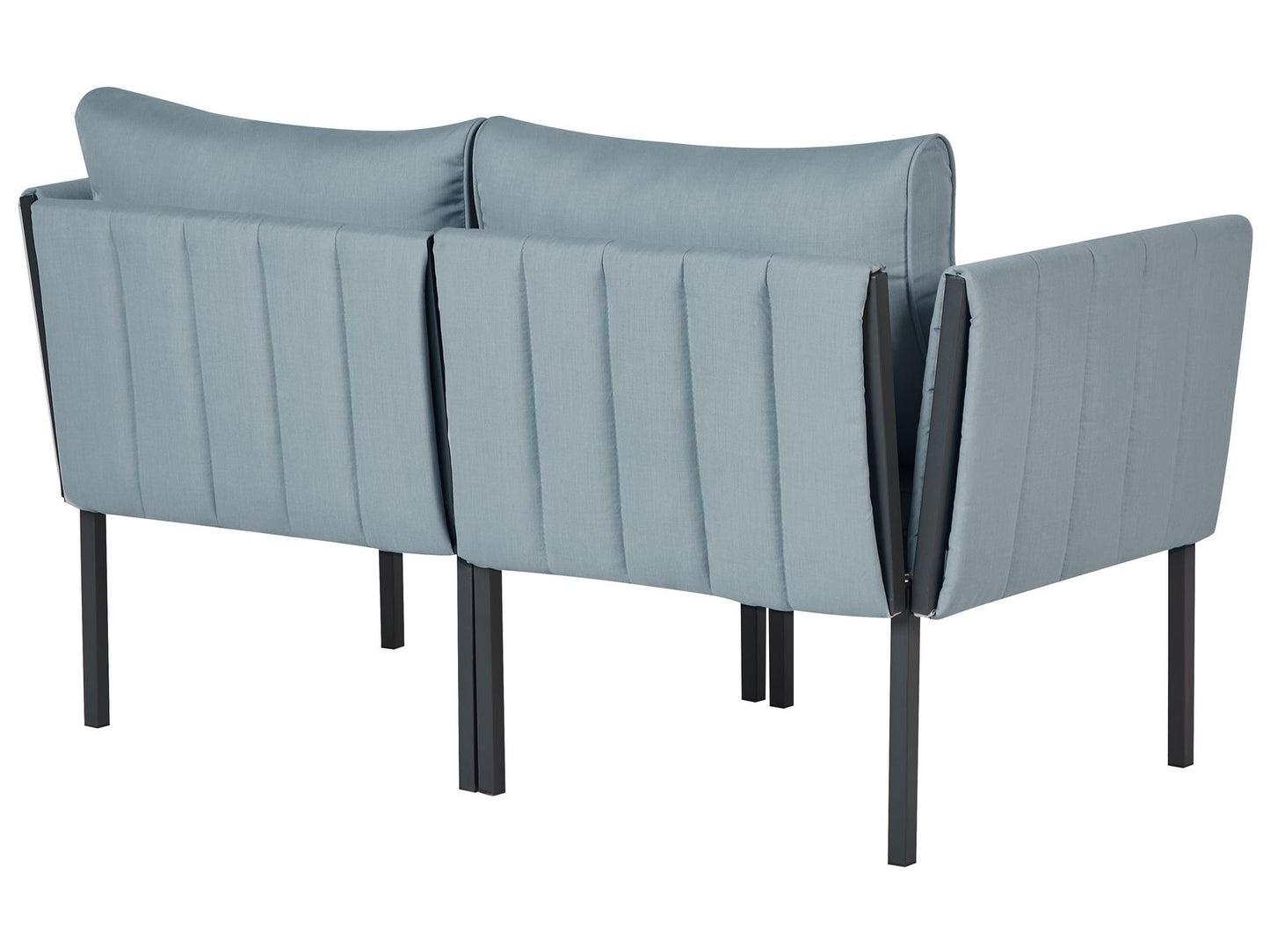 Garden Lounge Set with Table 5 Seater SKALA Metal Dark Grey