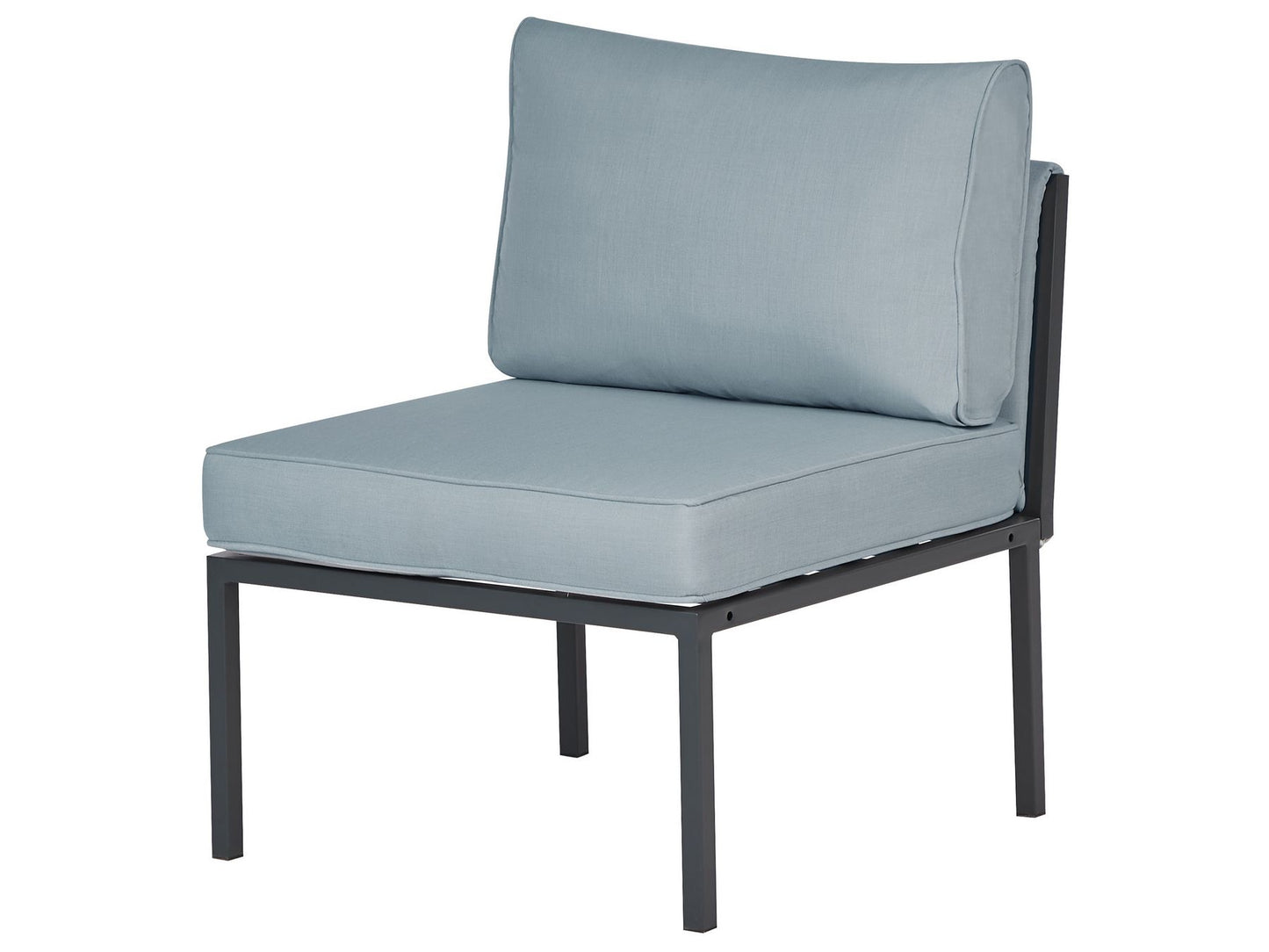 Garden Lounge Set with Table 5 Seater SKALA Metal Dark Grey