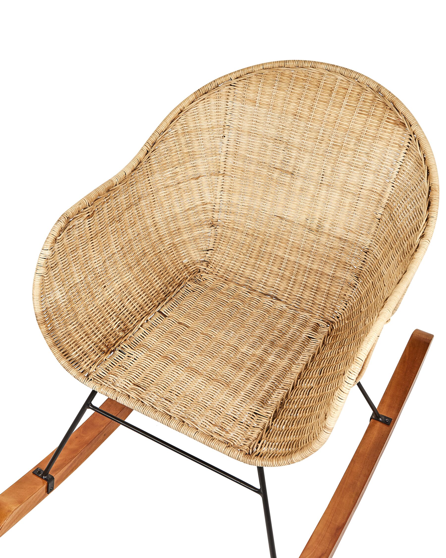Set of 2 Rocking Chairs LAVINIO Rattan Natural