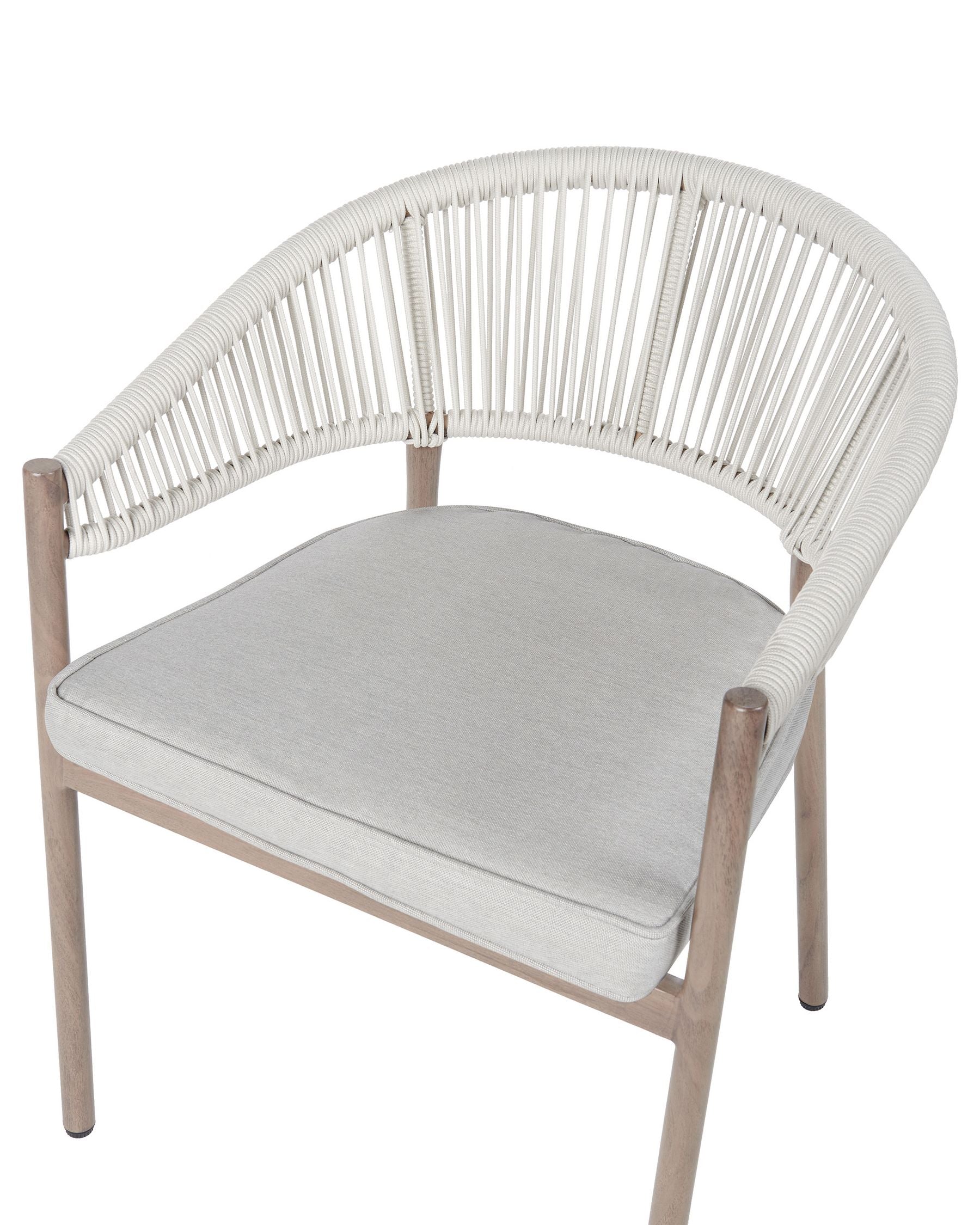 Set of 6 Garden Chairs with Cushions FLAVIA Metal White