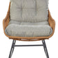 Garden Chair MESTRE with Footstool PE Rattan Natural