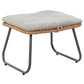 Garden Chair MESTRE with Footstool PE Rattan Natural