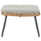 Garden Chair MESTRE with Footstool PE Rattan Natural