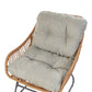 Garden Chair MESTRE with Footstool PE Rattan Natural