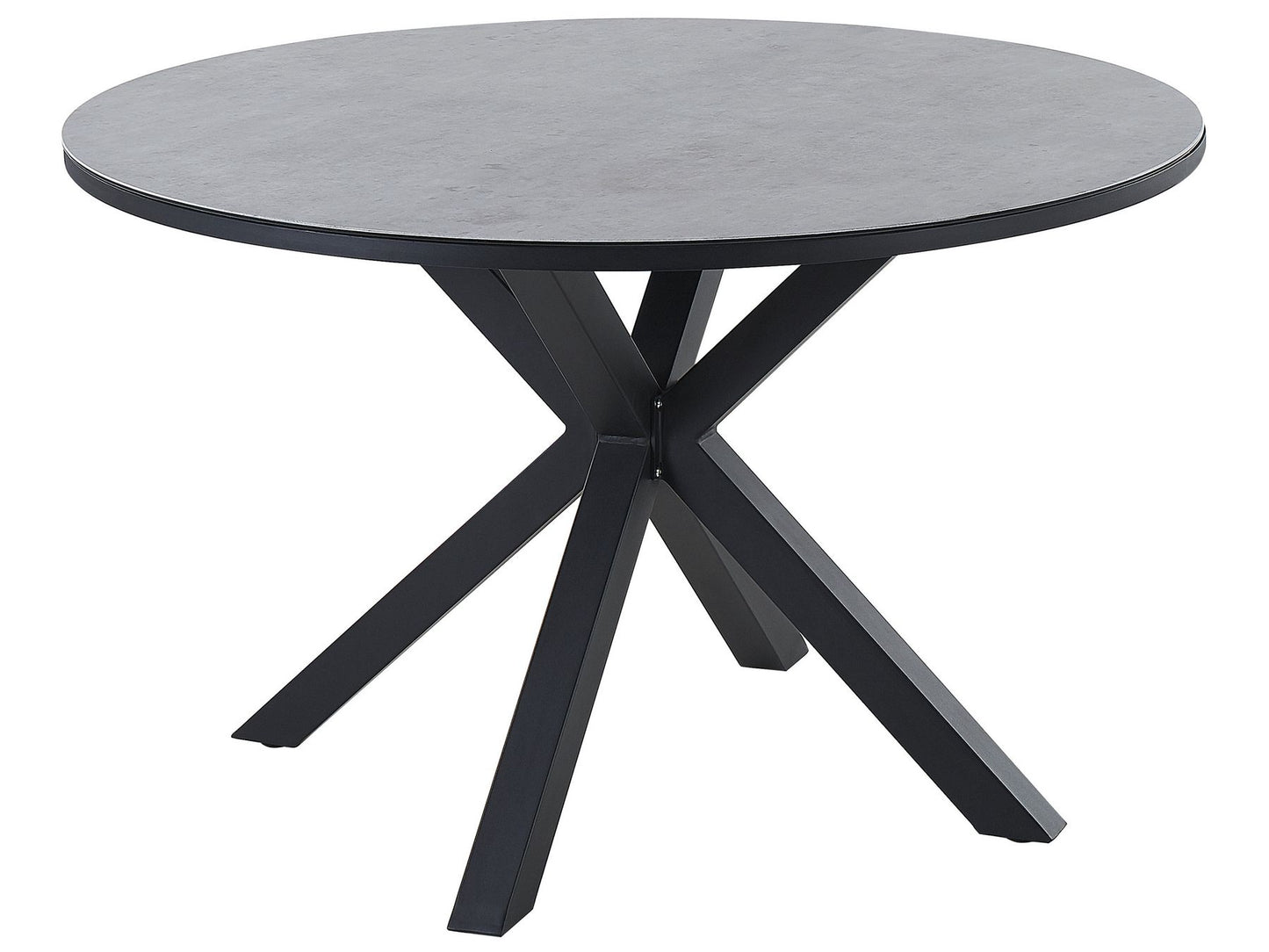 Garden Dining Set 4 Seater MALETTO/GROSSETO Metal Marble Effect Grey