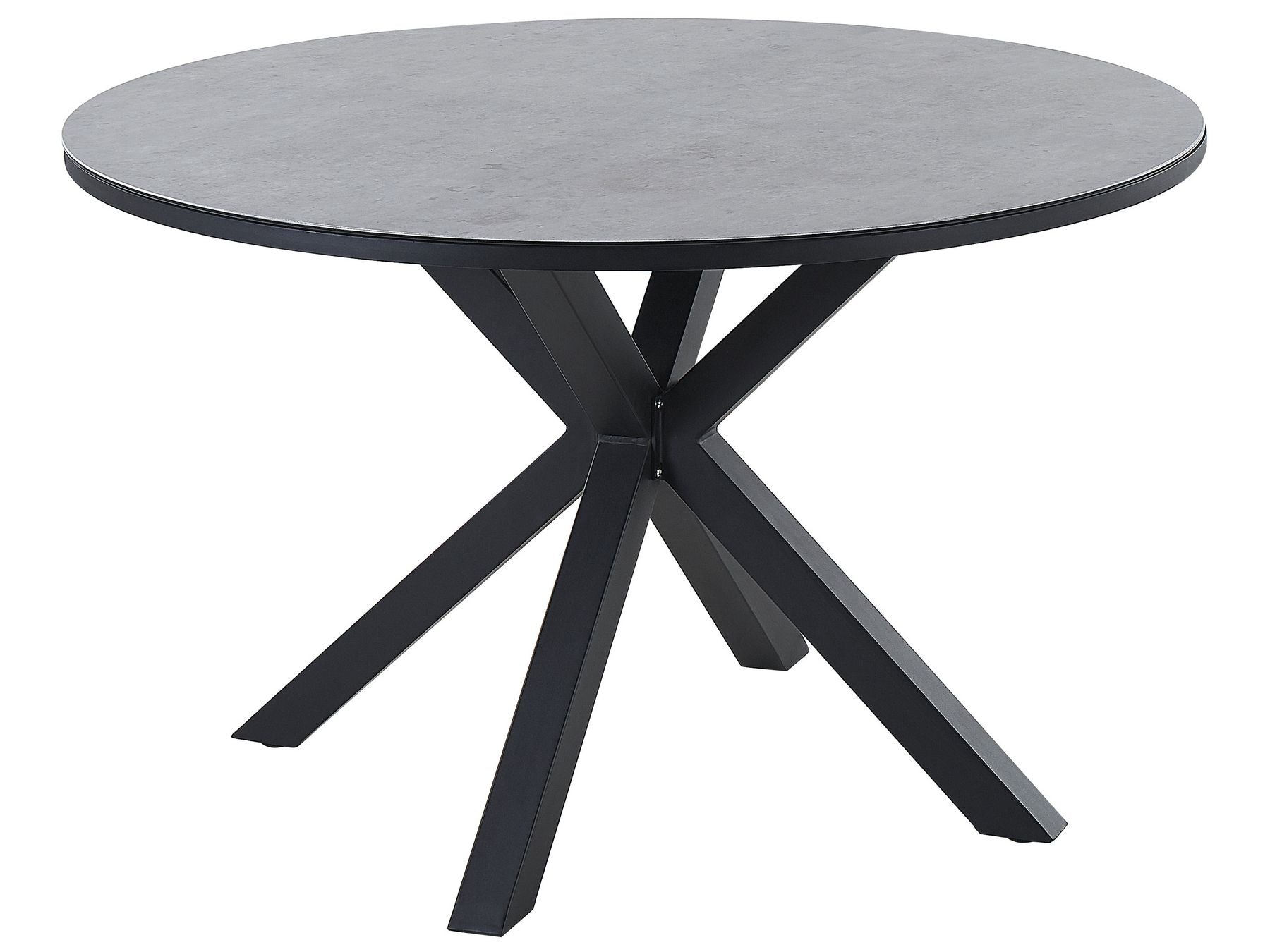 Garden Dining Set 4 Seater MALETTO/GROSSETO Metal Marble Effect Grey