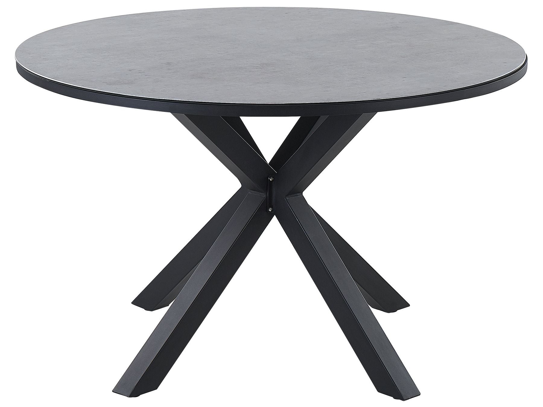 Garden Dining Set 4 Seater MALETTO/GROSSETO Metal Marble Effect Grey
