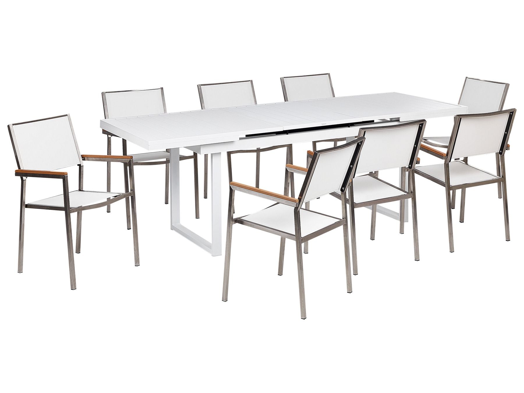 Garden Dining Set 8 Seater VALCANETTO/GROSSETO Metal White