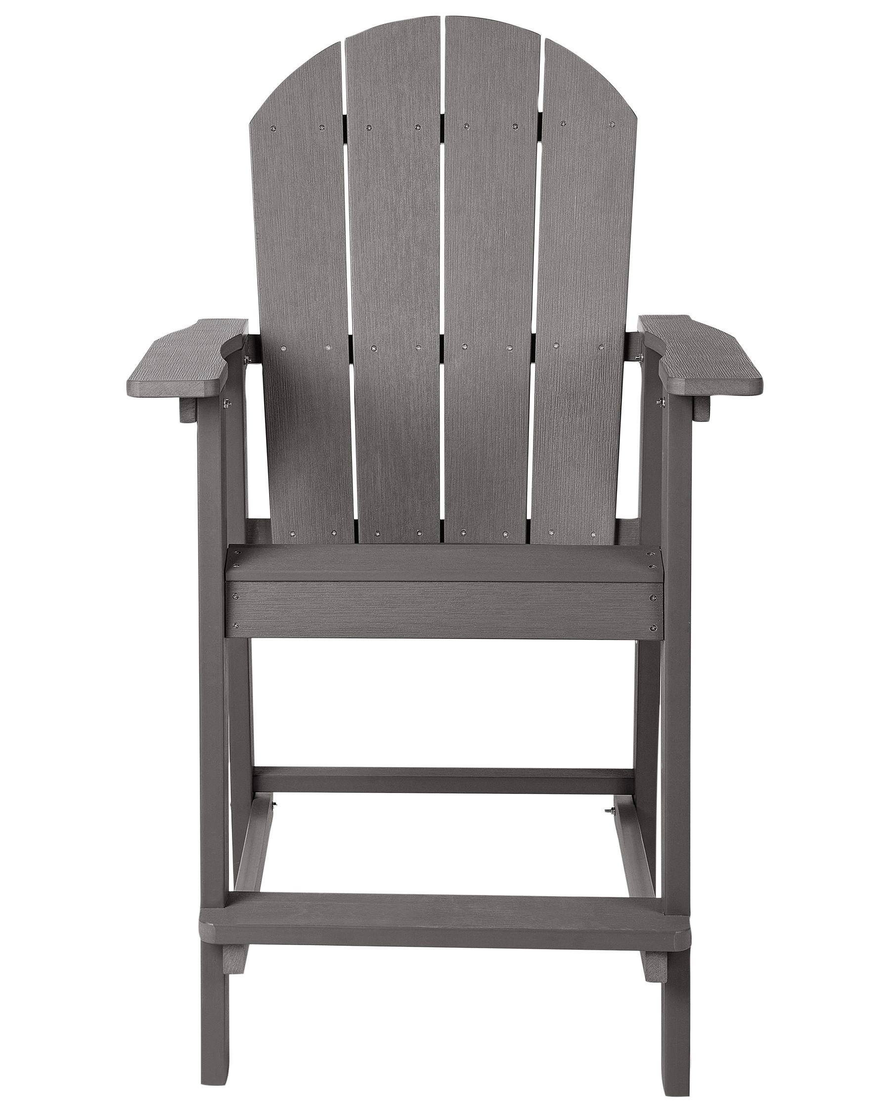 Garden Bar Chair ADIRONDACK Synthetic Material Dark Grey