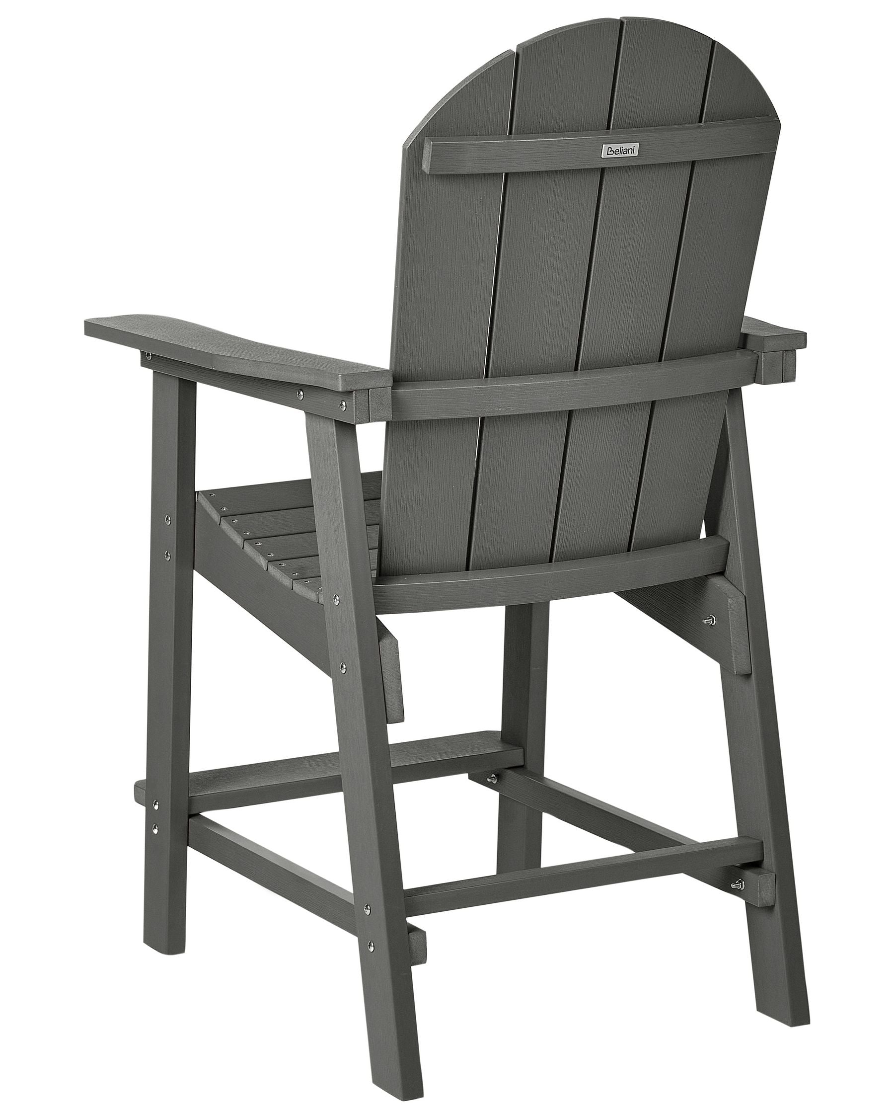 Garden Bar Chair ADIRONDACK Synthetic Material Dark Grey