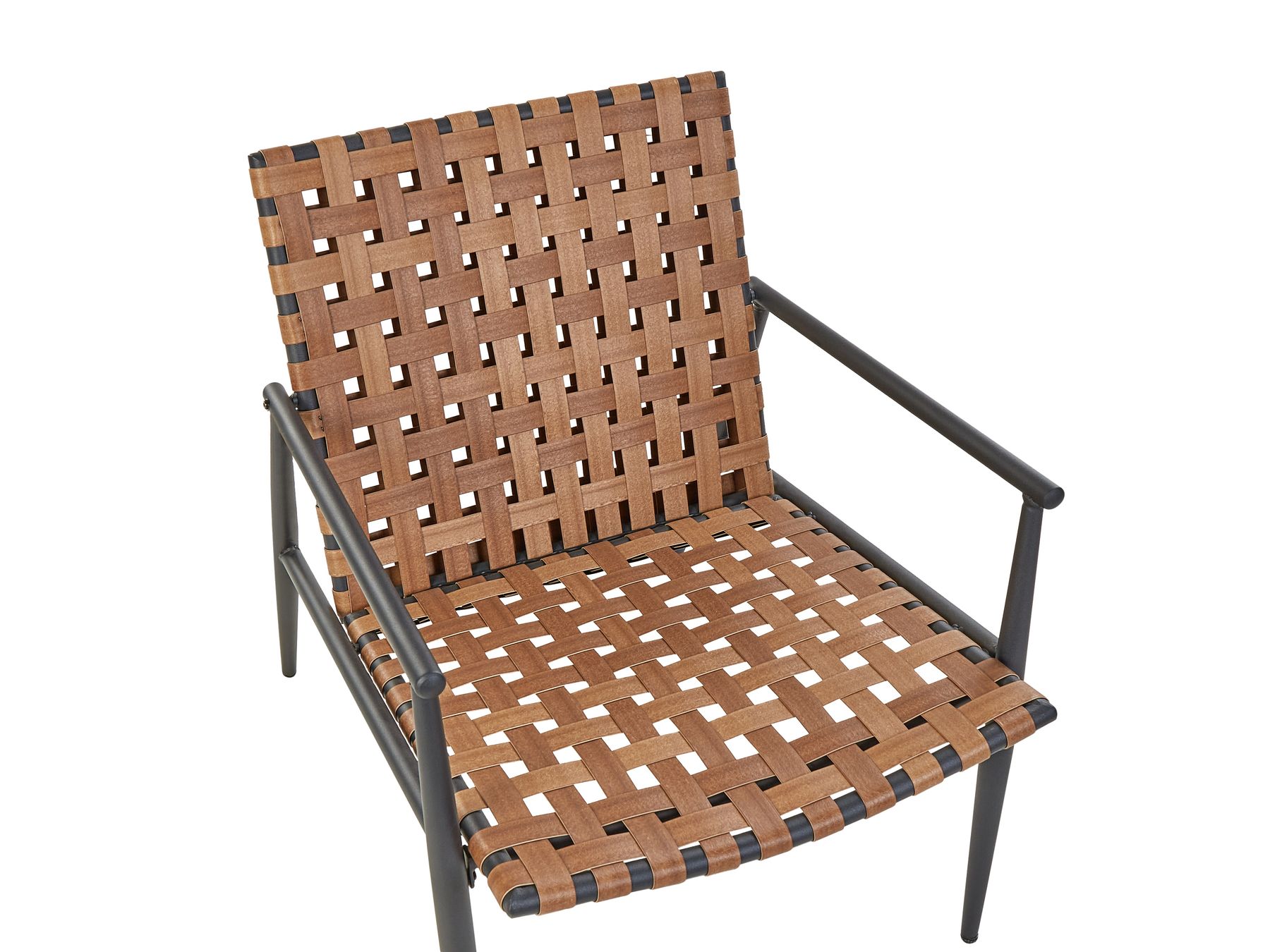 Bistro Set ZIRIA PE Rattan Brown