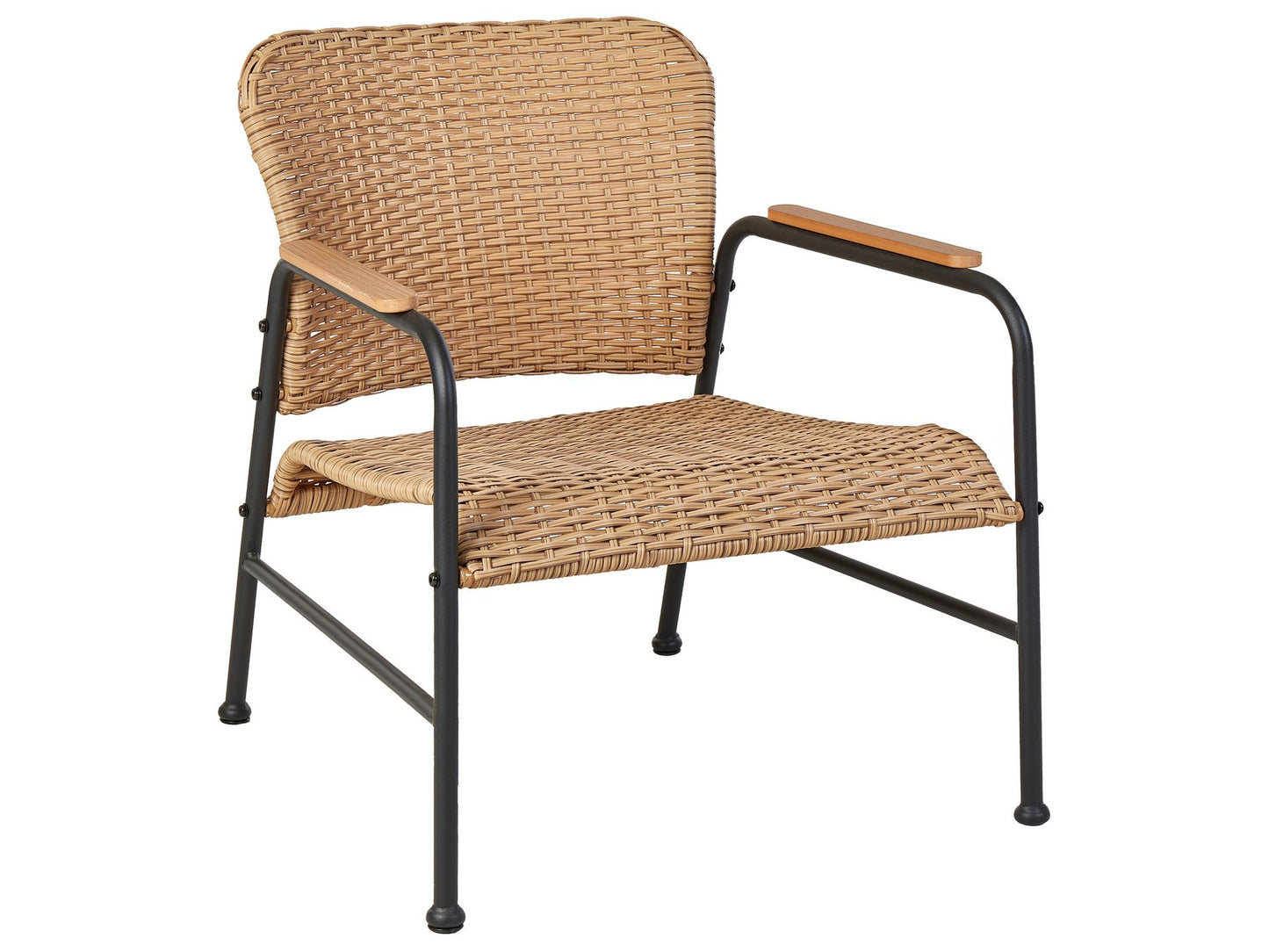 Garden Lounge Set with Table 4 Seater OFANTO PE Rattan Natural