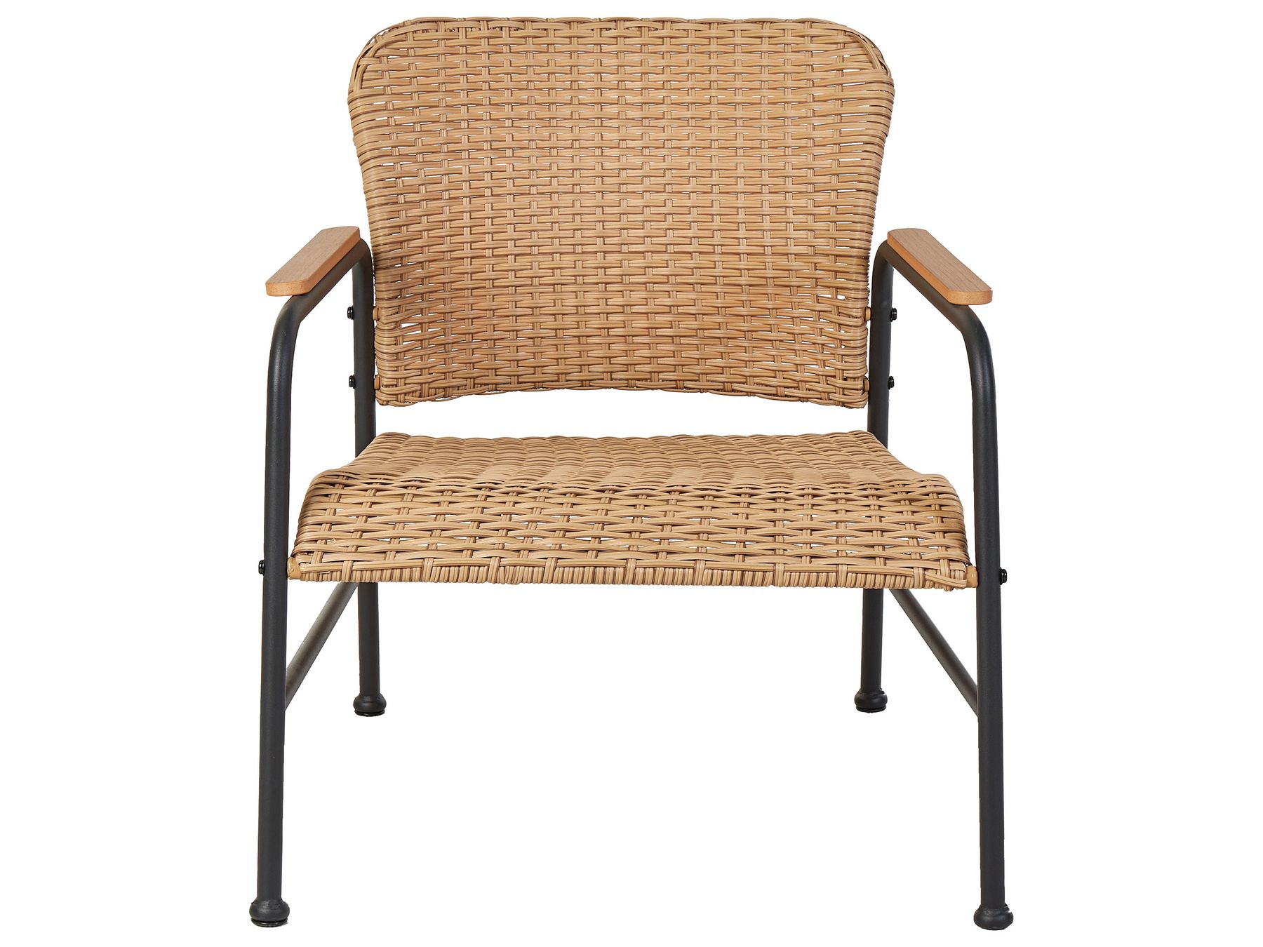 Garden Lounge Set with Table 4 Seater OFANTO PE Rattan Natural