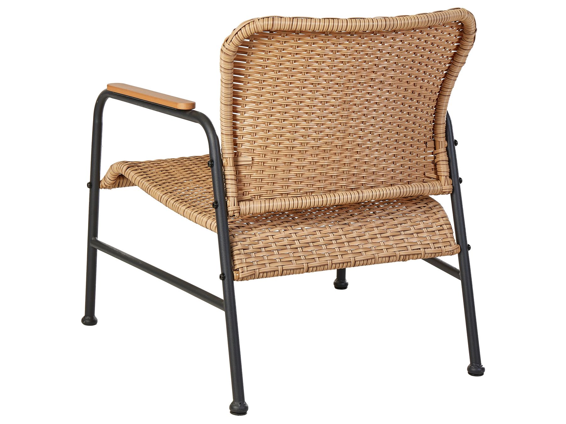 Garden Lounge Set with Table 4 Seater OFANTO PE Rattan Natural