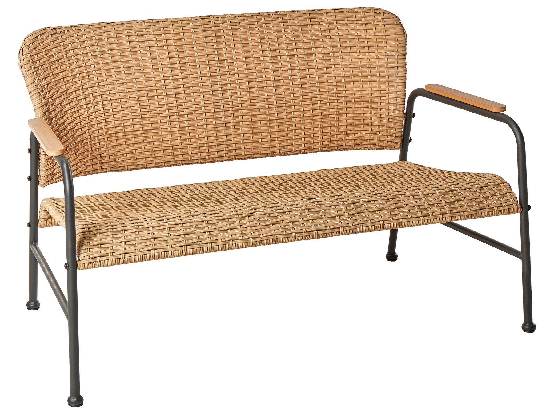 Garden Lounge Set with Table 4 Seater OFANTO PE Rattan Natural