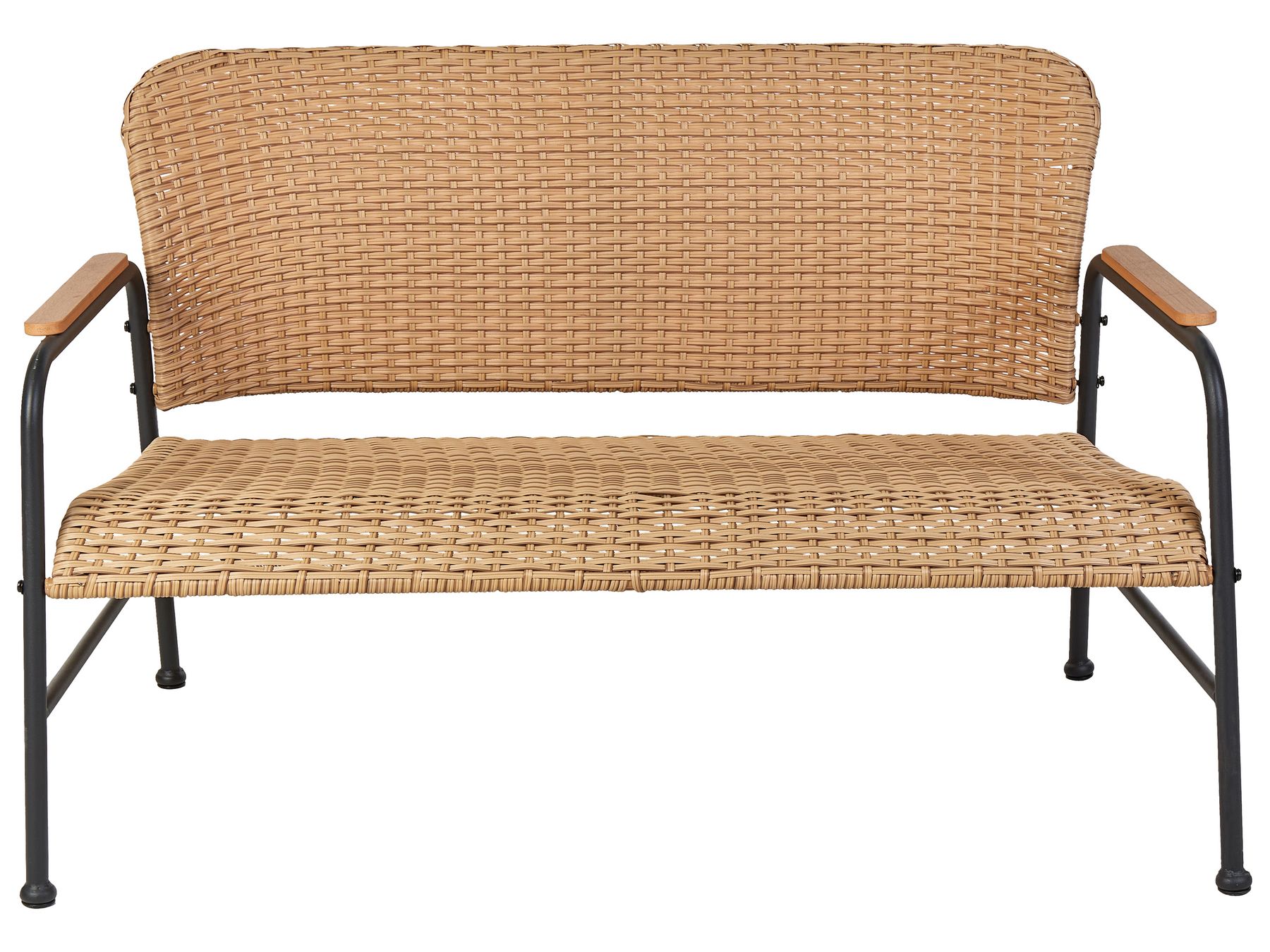 Garden Lounge Set with Table 4 Seater OFANTO PE Rattan Natural