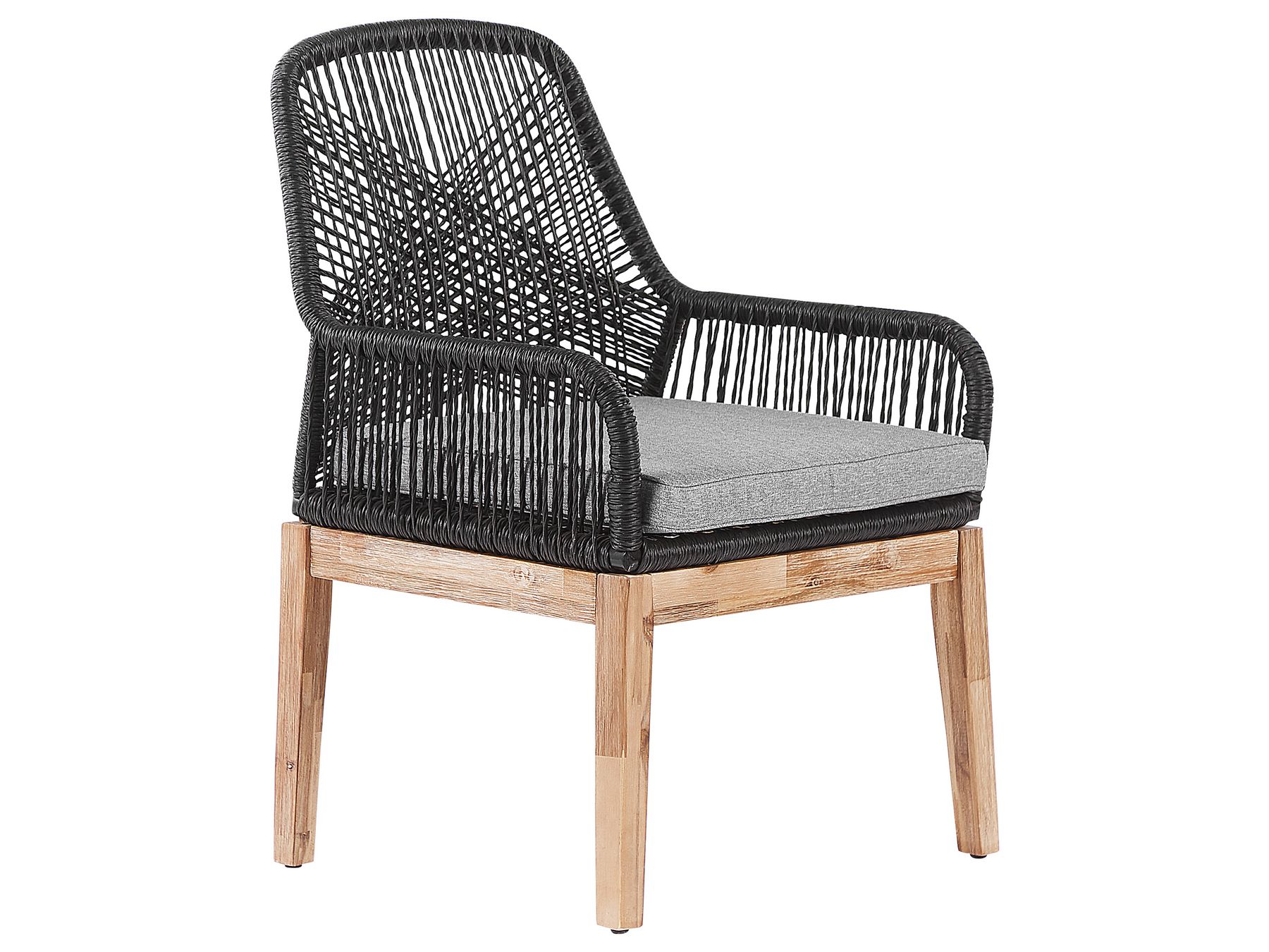 Garden Dining Set 6 Seater ORISTANO with Cushions Concrete Black