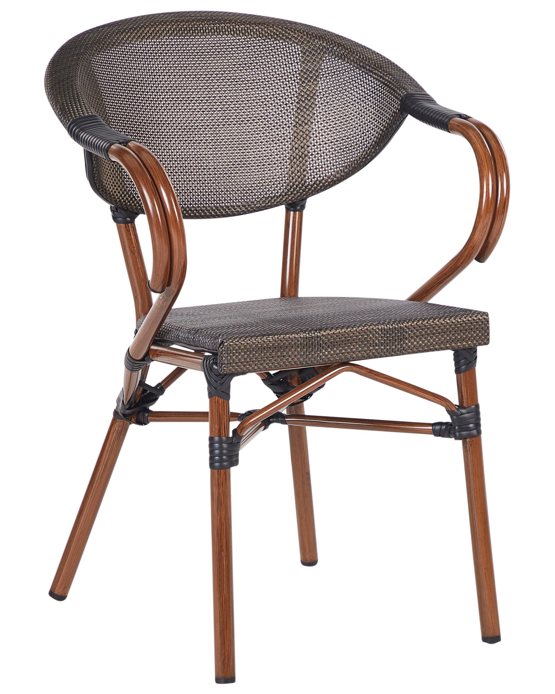 Set of 4 Garden Chairs CASPRI II Metal Grey