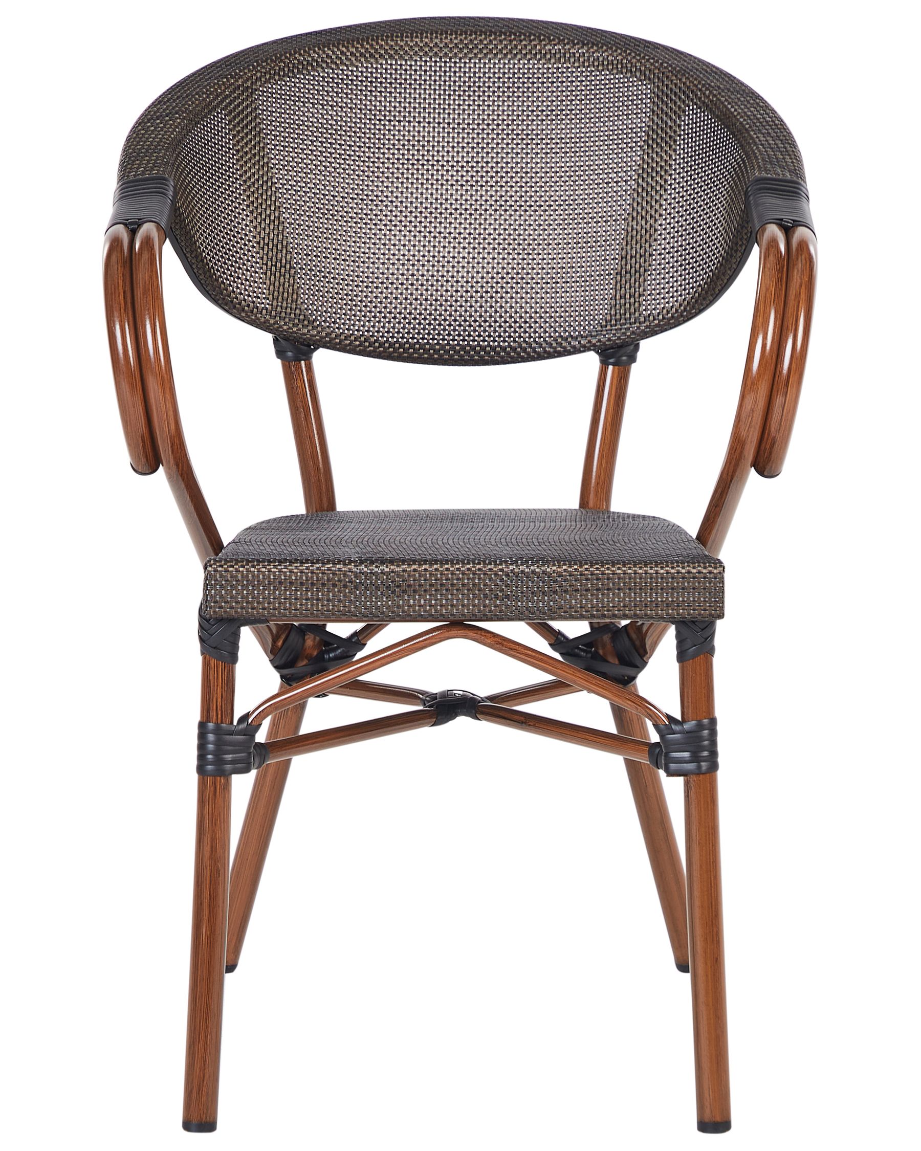 Set of 4 Garden Chairs CASPRI II Metal Grey