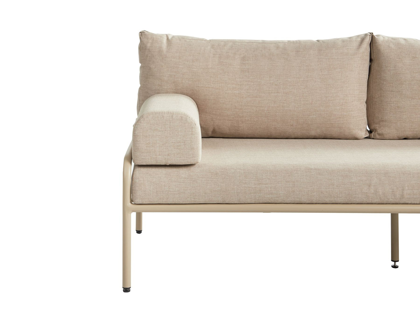 Garden Sofa 2 Seater SOLOFRA Metal Beige