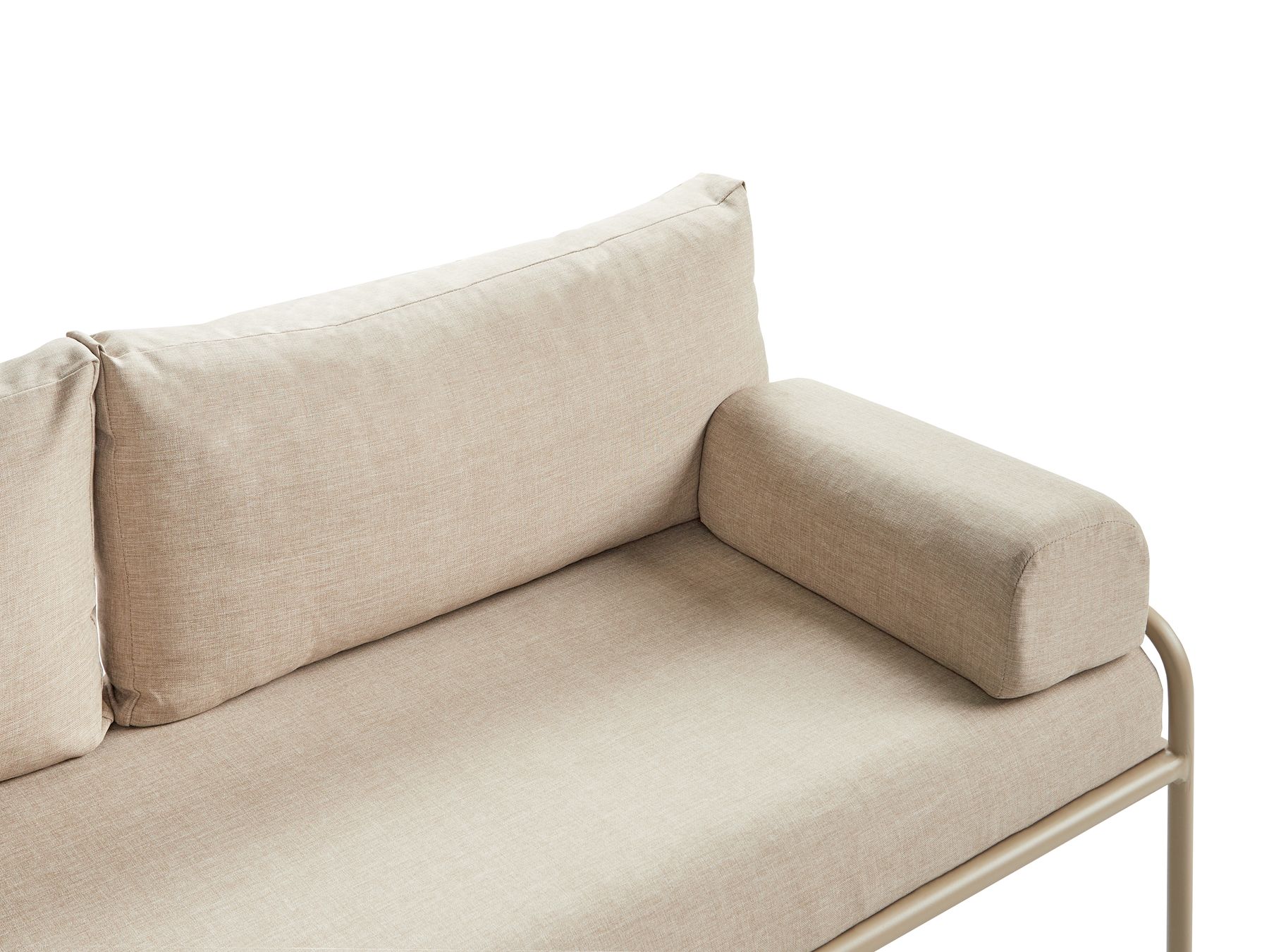Garden Sofa 2 Seater SOLOFRA Metal Beige