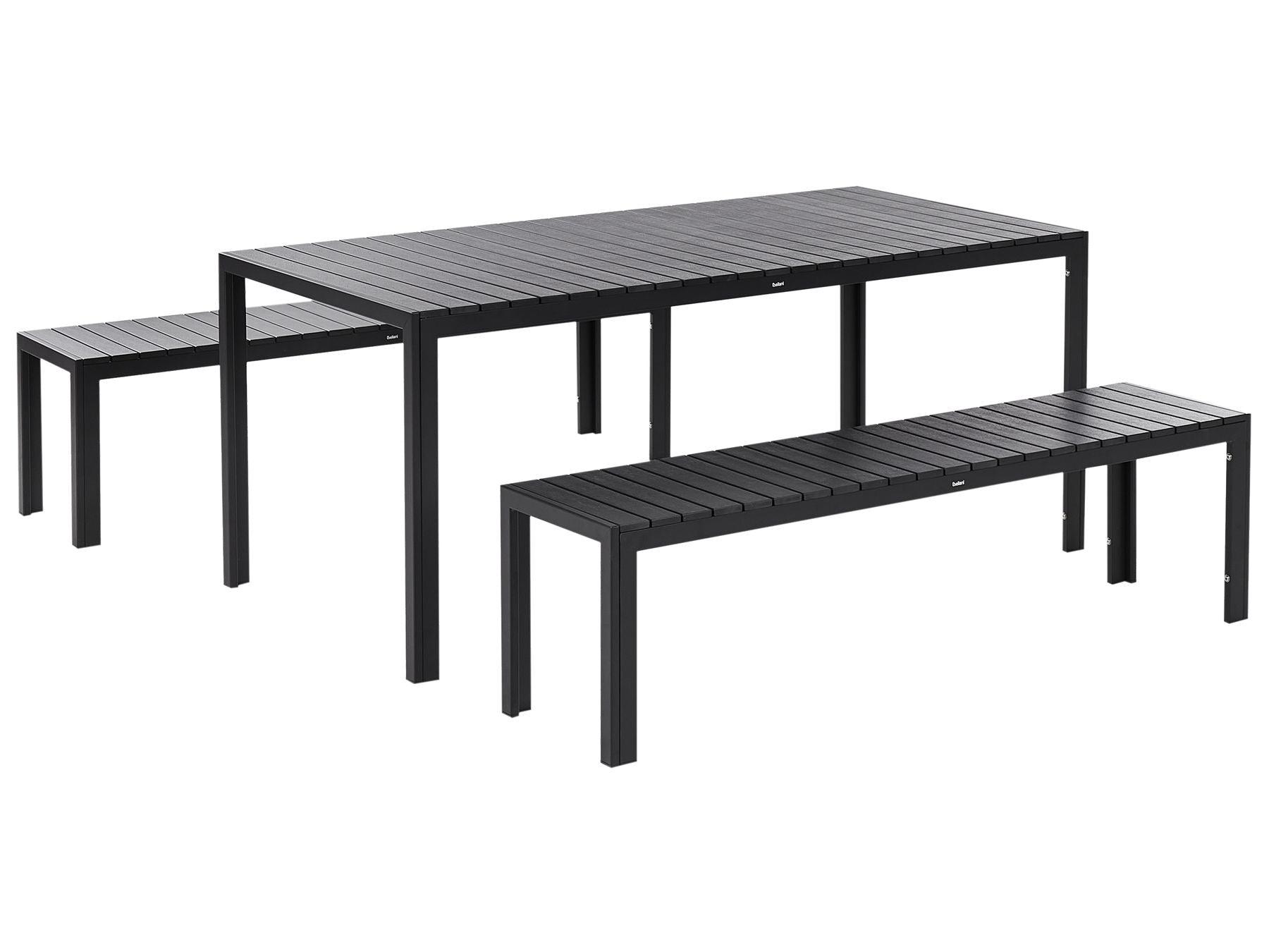 Garden Dining Set with Benches 6 Seater NARDO Black