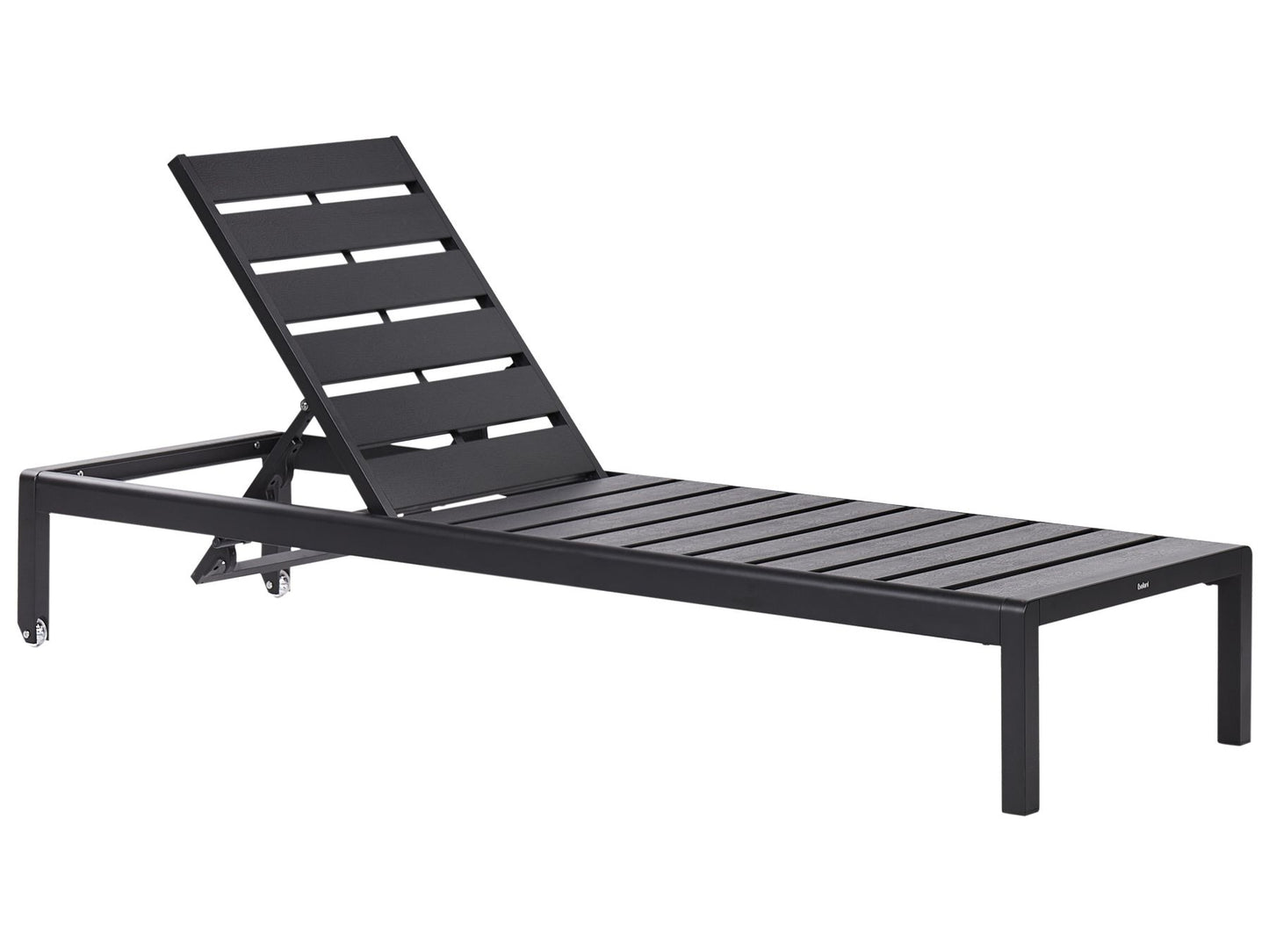 Aluminium Reclining Sun Lounger Black NARDO
