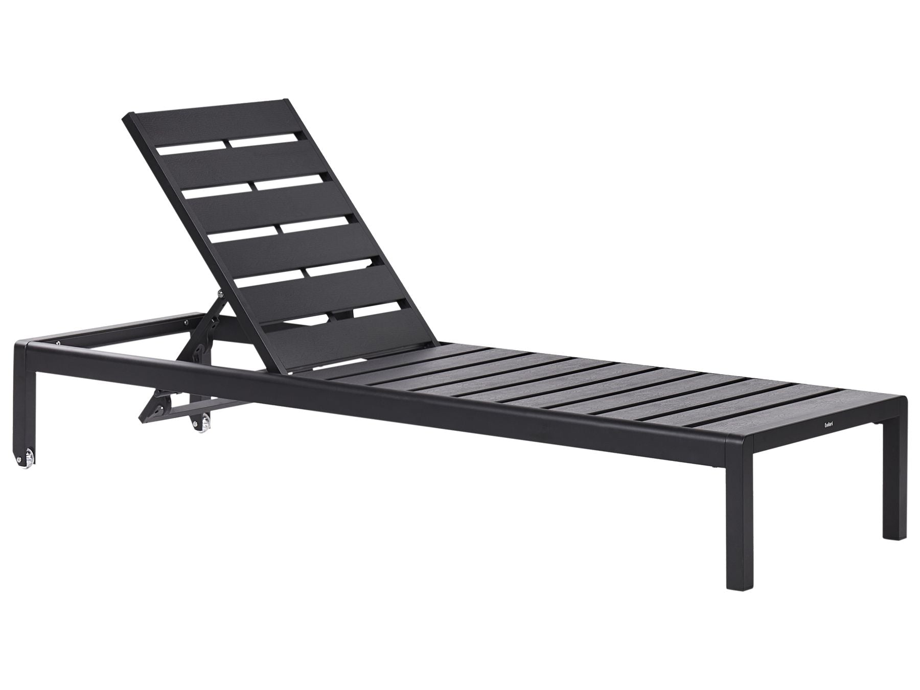 Aluminium Reclining Sun Lounger Black NARDO