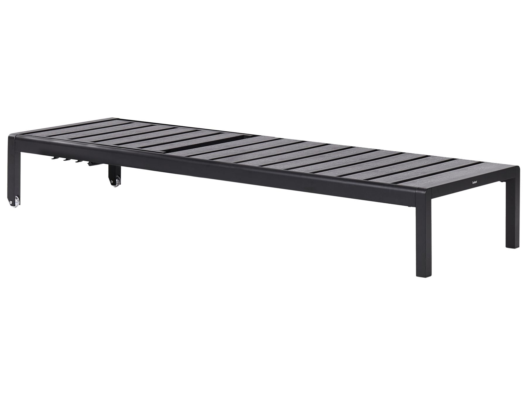 Aluminium Reclining Sun Lounger Black NARDO